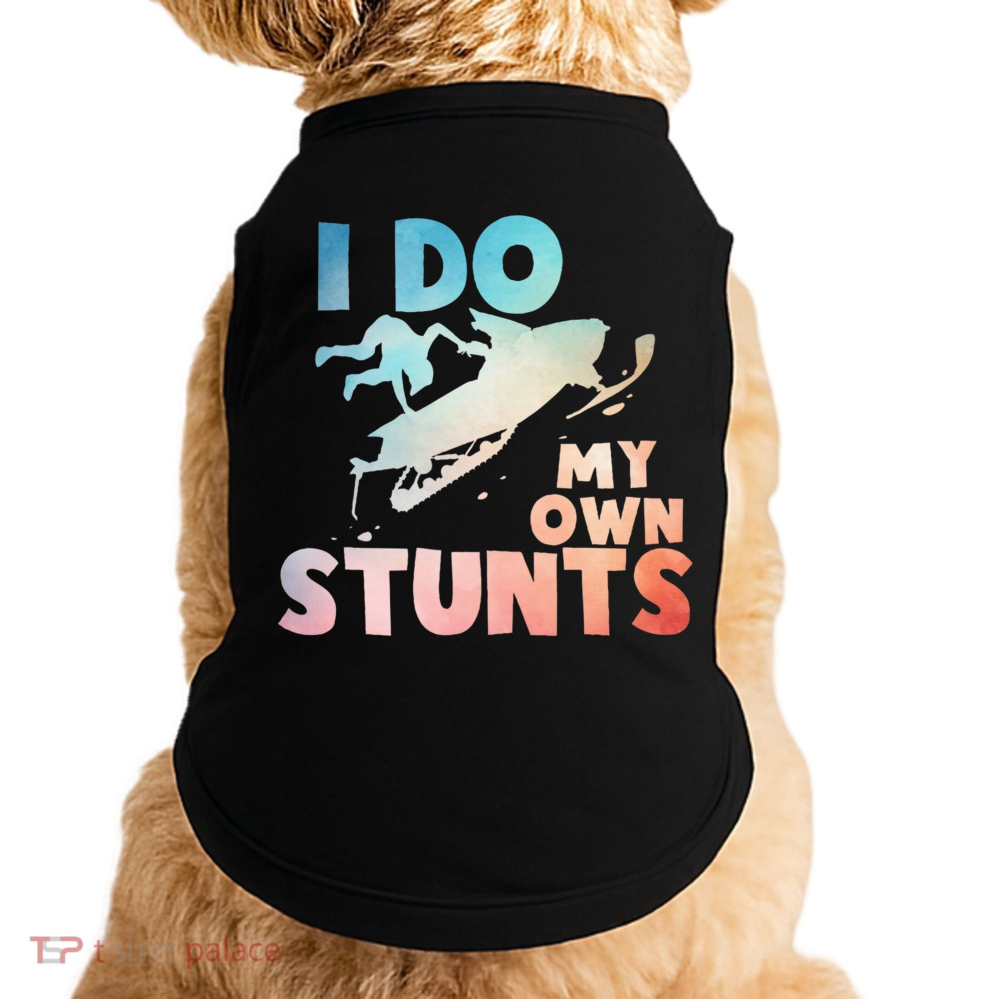 Funny Snowmobile  i do my own stunts  Art For Snow Mobile  Doggie Tank