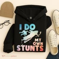 Funny Snowmobile  i do my own stunts  Art For Snow Mobile  Hoodie thumb 4