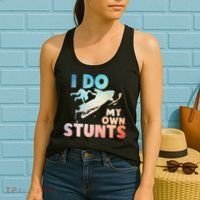 Funny Snowmobile  i do my own stunts  Art For Snow Mobile  Women's Tank Top thumb 2