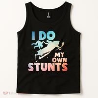 Funny Snowmobile  i do my own stunts  Art For Snow Mobile  Tank Top thumb 2