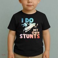 Funny Snowmobile  i do my own stunts  Art For Snow Mobile  Toddler T-Shirt thumb 2