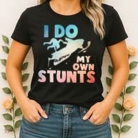Funny Snowmobile  i do my own stunts  Art For Snow Mobile  Women's T-Shirt thumb 2