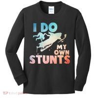 Funny Snowmobile  i do my own stunts  Art For Snow Mobile  Kids Long Sleeve Shirt thumb 0