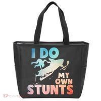 Funny Snowmobile  i do my own stunts  Art For Snow Mobile  Tote Bag thumb 0
