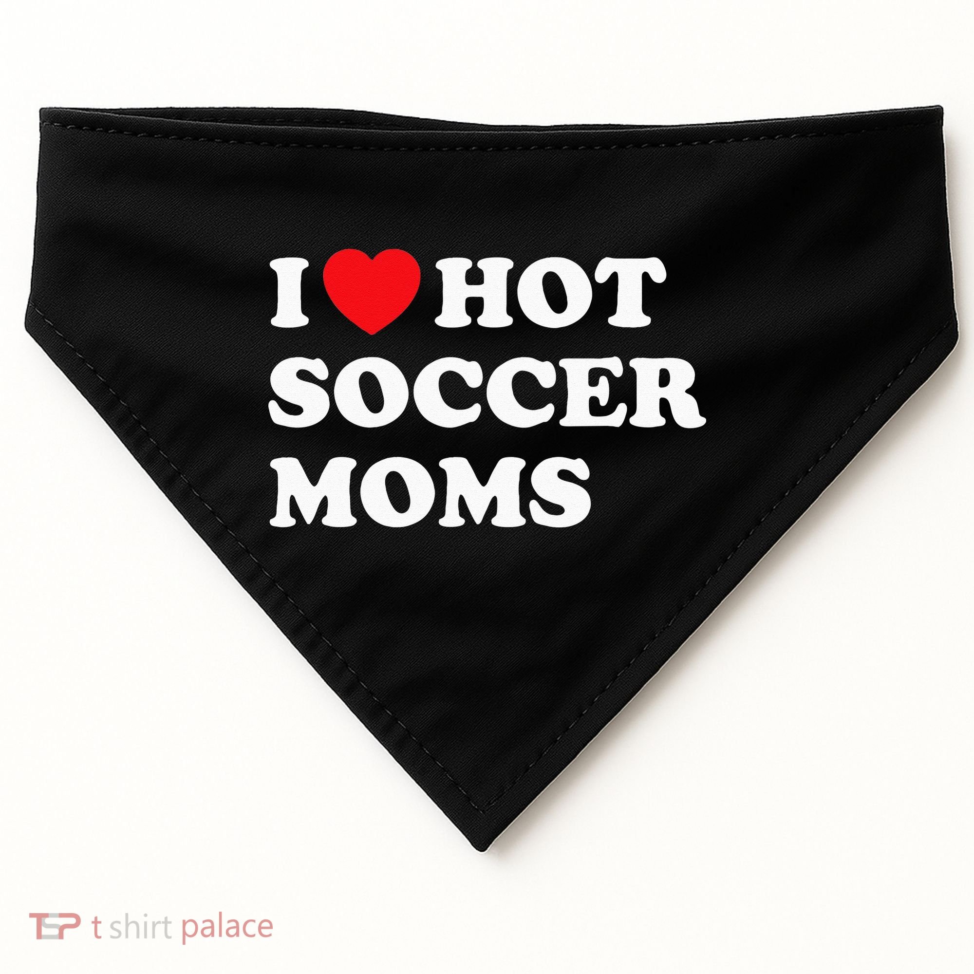 Funny Soccer I Love Hot Soccer Moms USA-Made Doggie Bandana