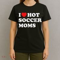 Funny Soccer I Love Hot Soccer Moms T-Shirt thumb 4