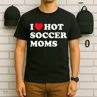 Funny Soccer I Love Hot Soccer Moms T-Shirt thumb 6