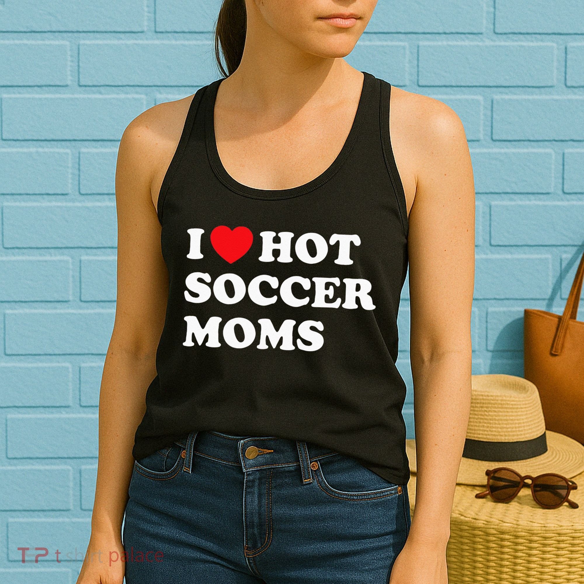 Funny Soccer I Love Hot Soccer Moms Women's Tank Top