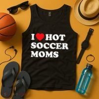 Funny Soccer I Love Hot Soccer Moms Tank Top thumb 4
