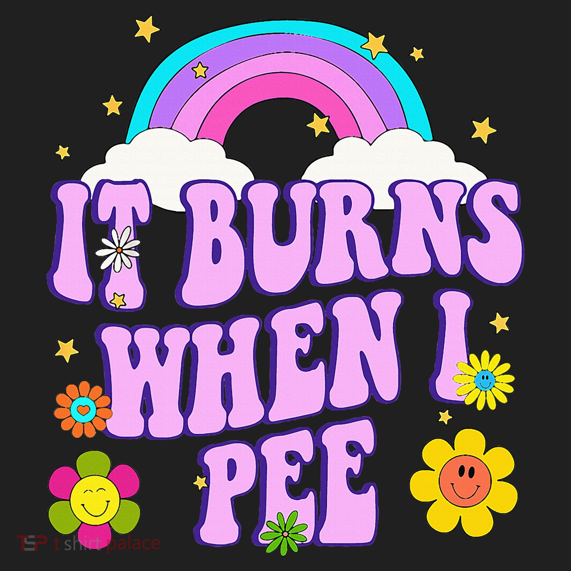 Funny Sarcastic Ironic It Burns When I Pee Inappropriate Hat