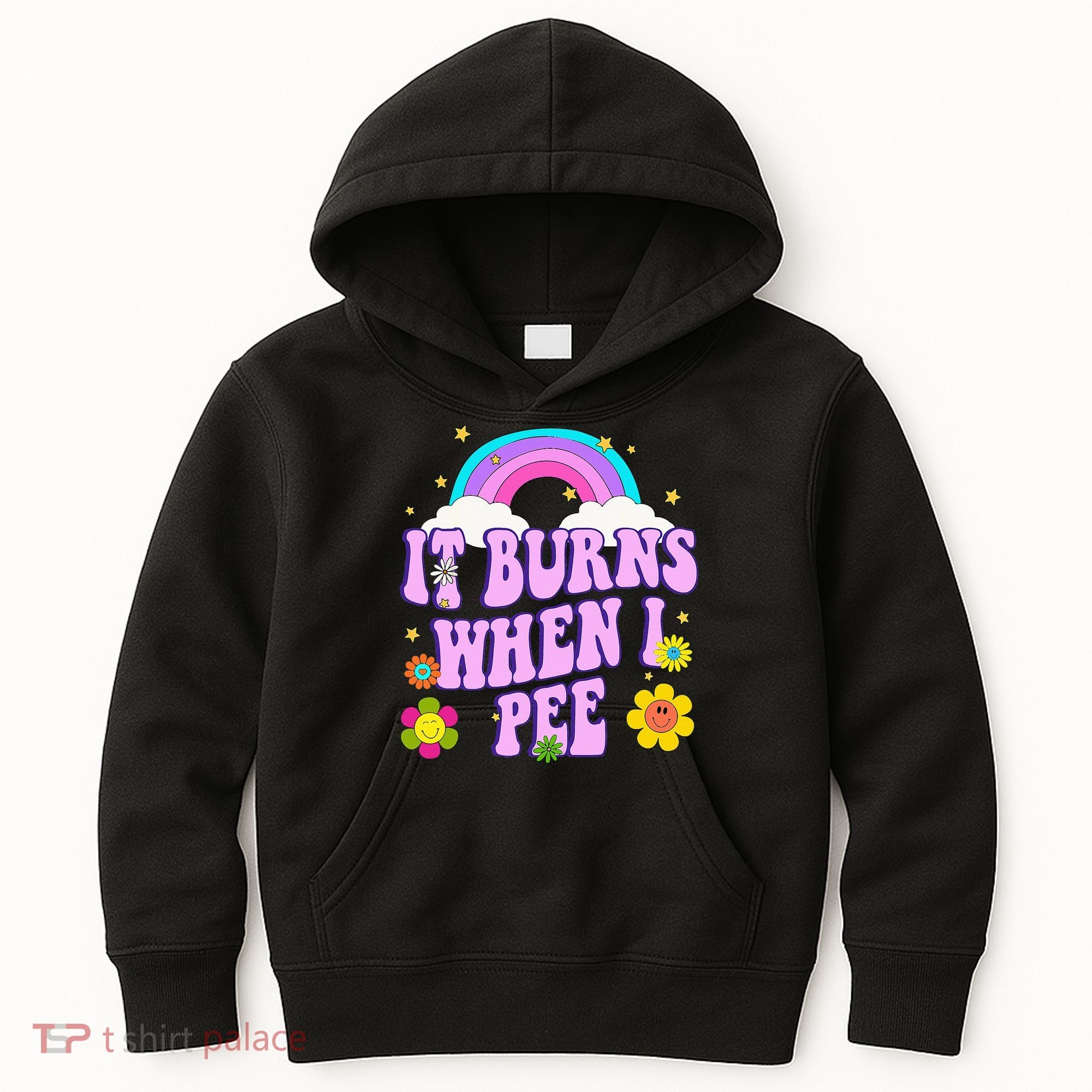 Funny Sarcastic Ironic It Burns When I Pee Inappropriate Kids Hoodie