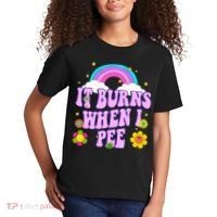 Funny Sarcastic Ironic It Burns When I Pee Inappropriate Kids T-Shirt thumb 2