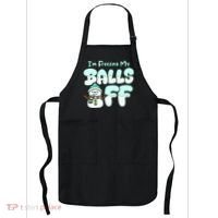 Funny Snowman I Am Freezing My Balls Off Apron thumb 0