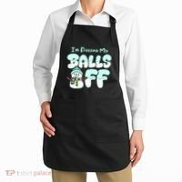 Funny Snowman I Am Freezing My Balls Off Apron thumb 2