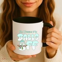 Funny Snowman I Am Freezing My Balls Off Coffee Mug thumb 3
