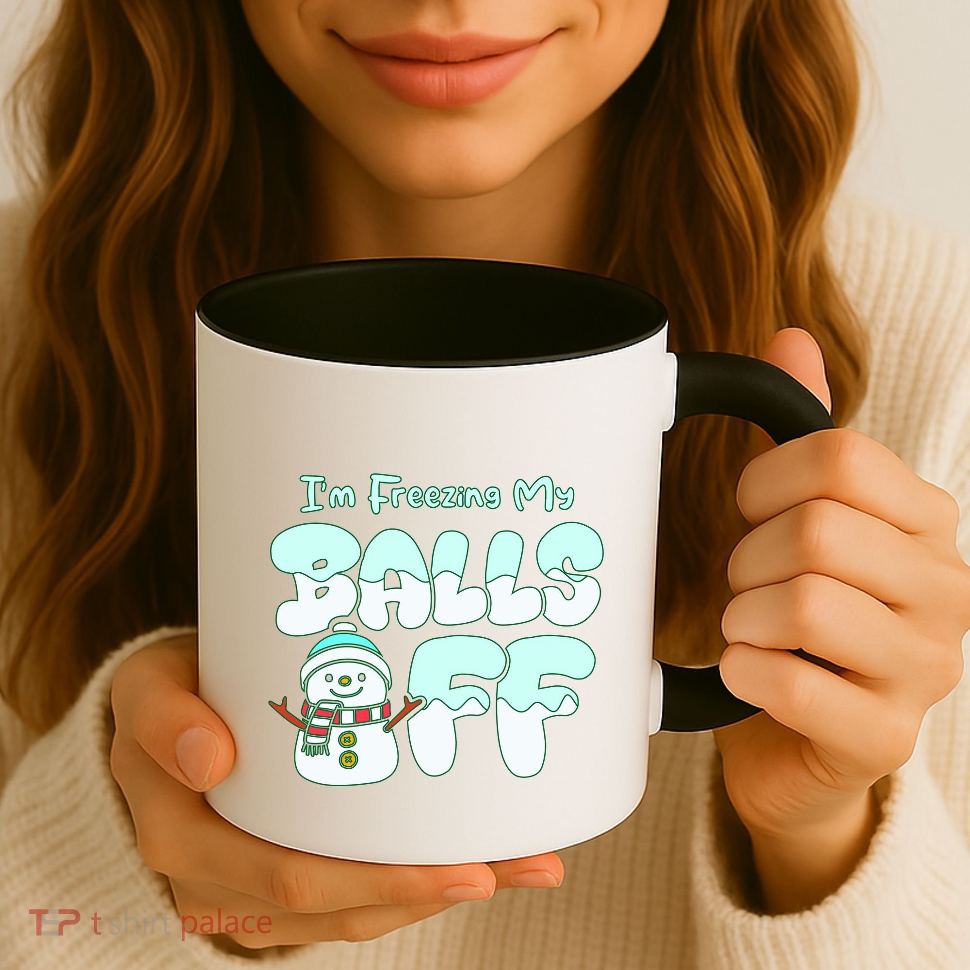 Funny Snowman I Am Freezing My Balls Off Coffee Mug