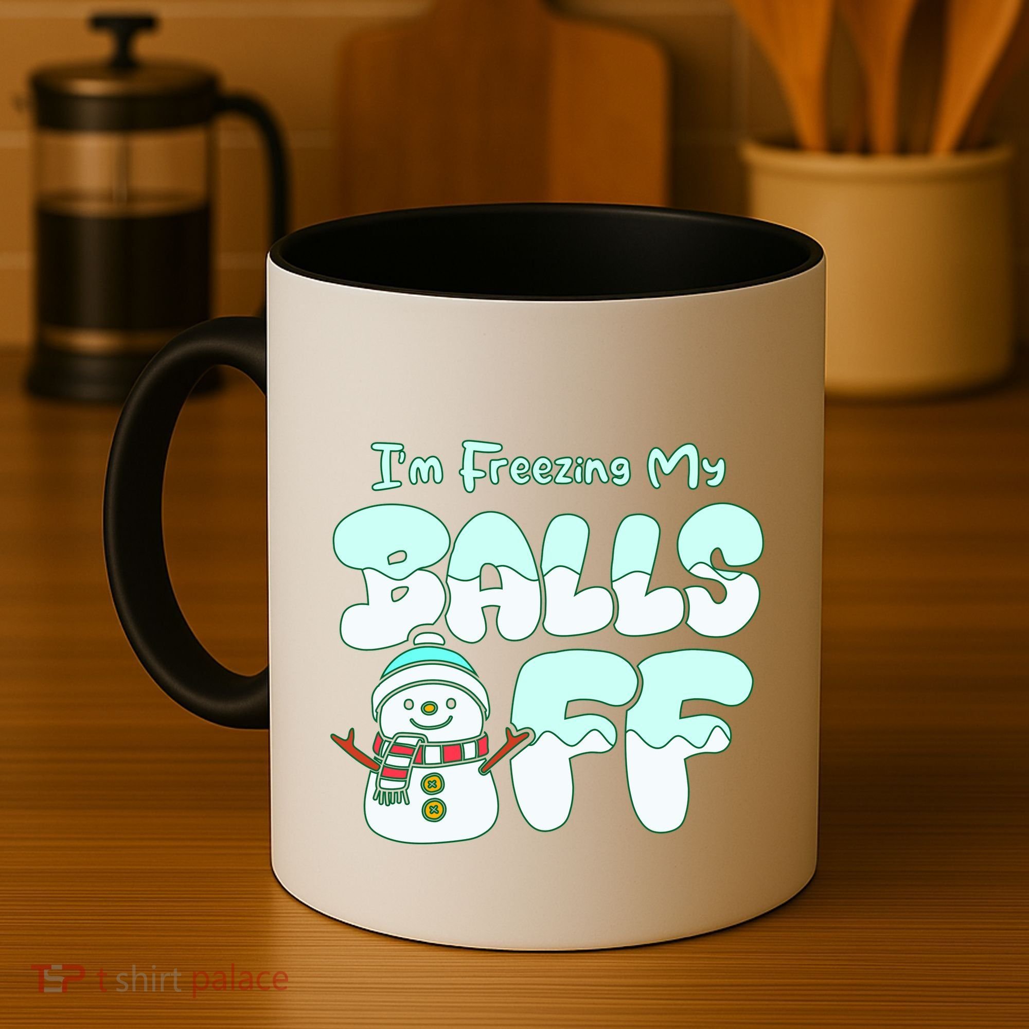 Funny Snowman I Am Freezing My Balls Off Coffee Mug