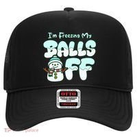 Funny Snowman I Am Freezing My Balls Off Hat thumb 0