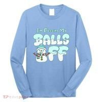 Funny Snowman I Am Freezing My Balls Off Long Sleeve Shirt thumb 0