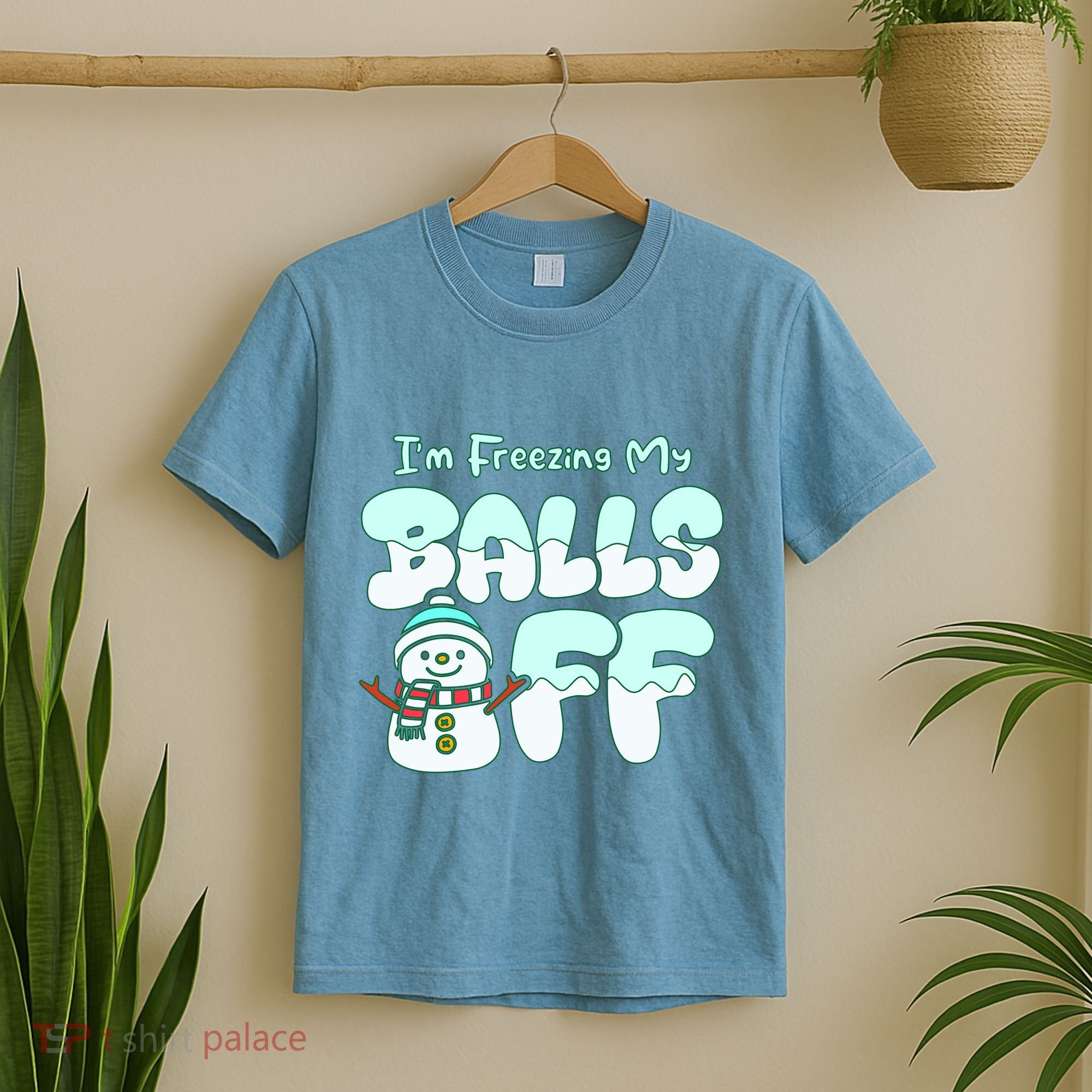 Funny Snowman I Am Freezing My Balls Off T-Shirt