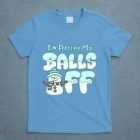 Funny Snowman I Am Freezing My Balls Off T-Shirt thumb 4
