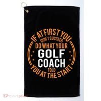Funny Sport Instructor And Player Funny Golf Coach Gift Golf Towel thumb 0