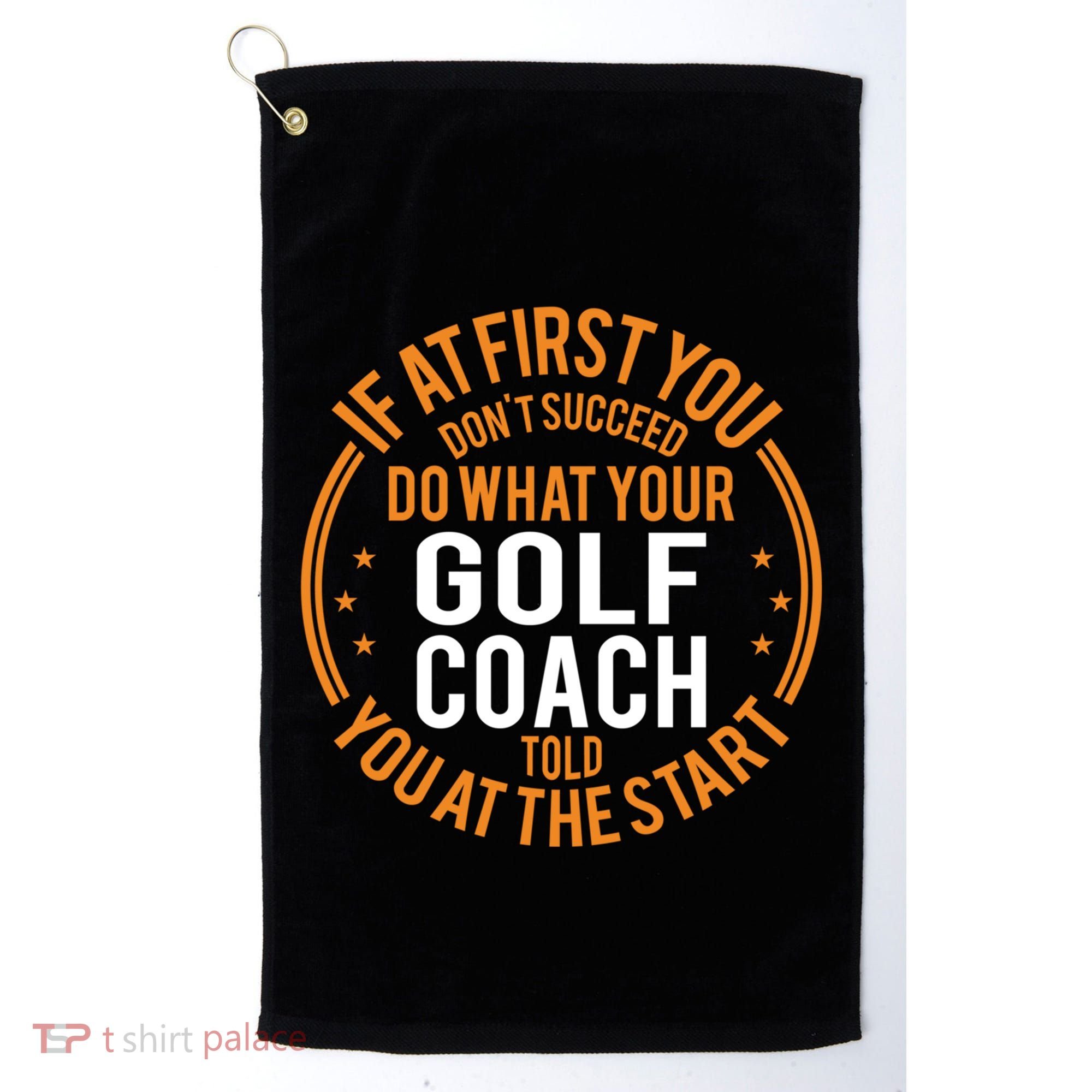 Funny Sport Instructor And Player Funny Golf Coach Gift Golf Towel