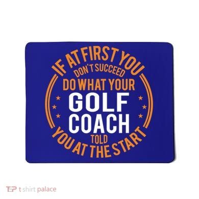 Funny Sport Instructor And Player Funny Golf Coach Gift Mousepad
