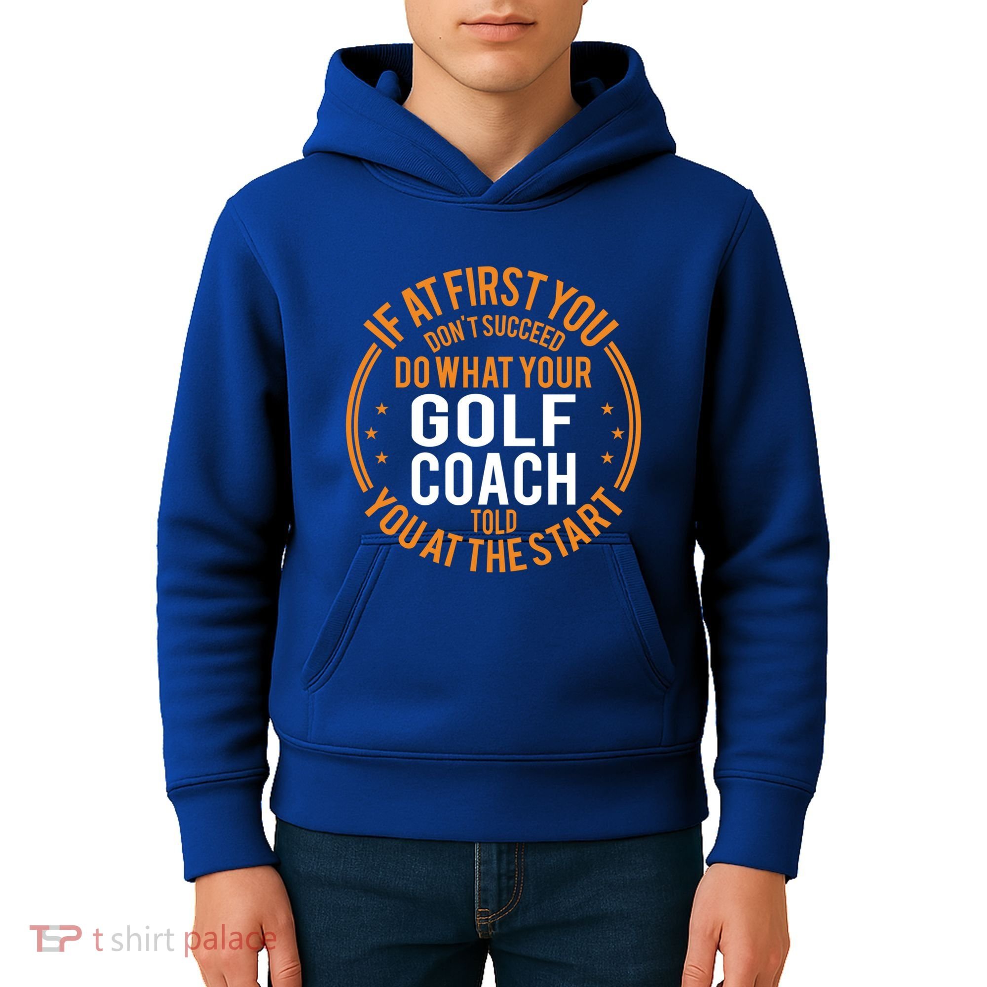 Funny Sport Instructor And Player Funny Golf Coach Gift Kids Hoodie
