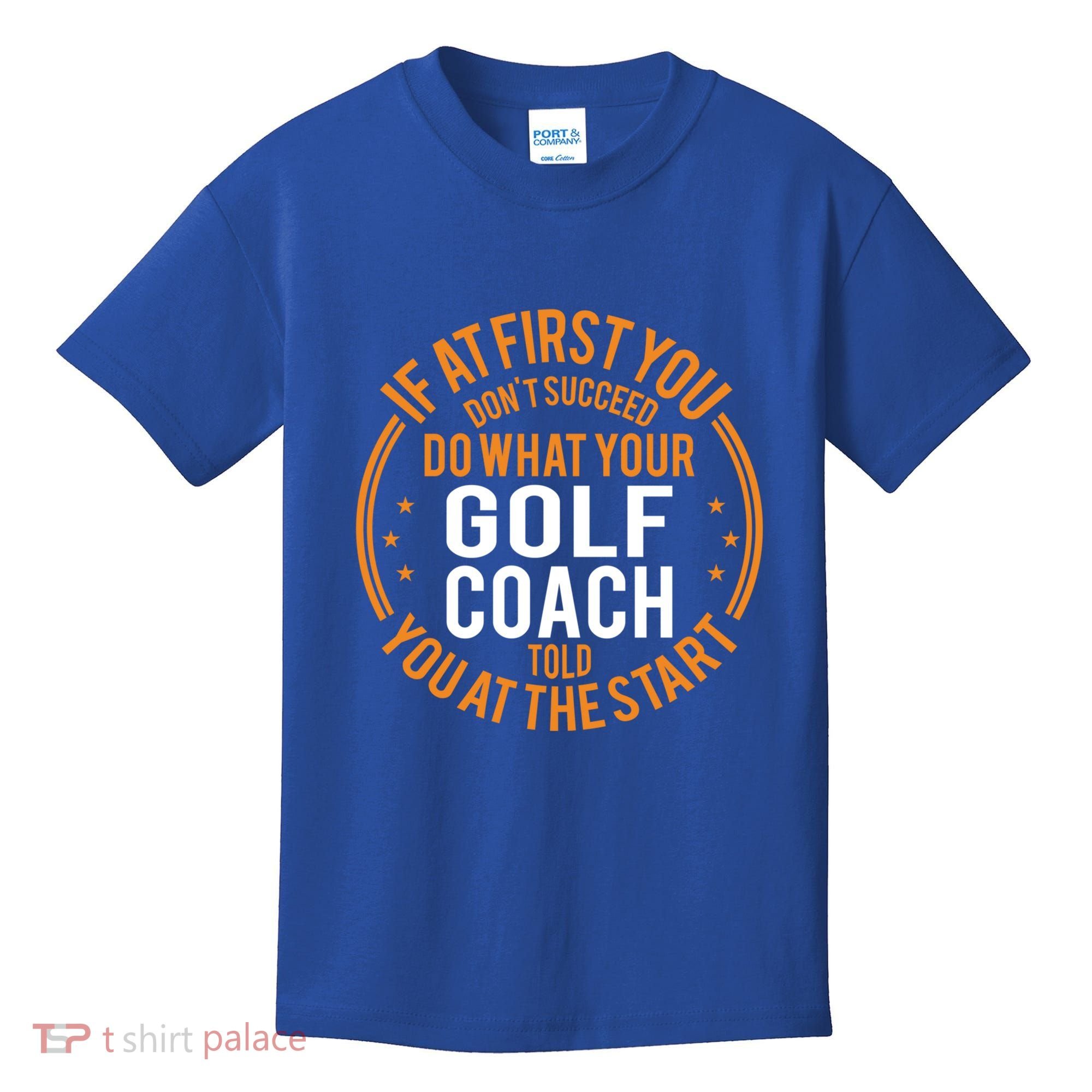 Funny Sport Instructor And Player Funny Golf Coach Gift Kids T-Shirt