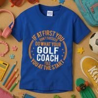 Funny Sport Instructor And Player Funny Golf Coach Gift Kids T-Shirt thumb 3