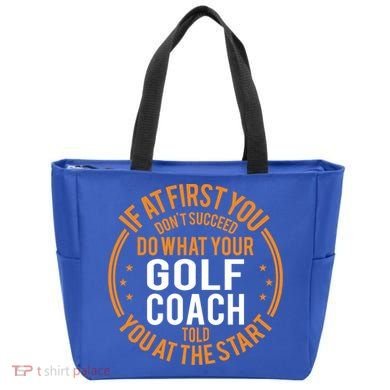 Funny Sport Instructor And Player Funny Golf Coach Gift Tote Bag