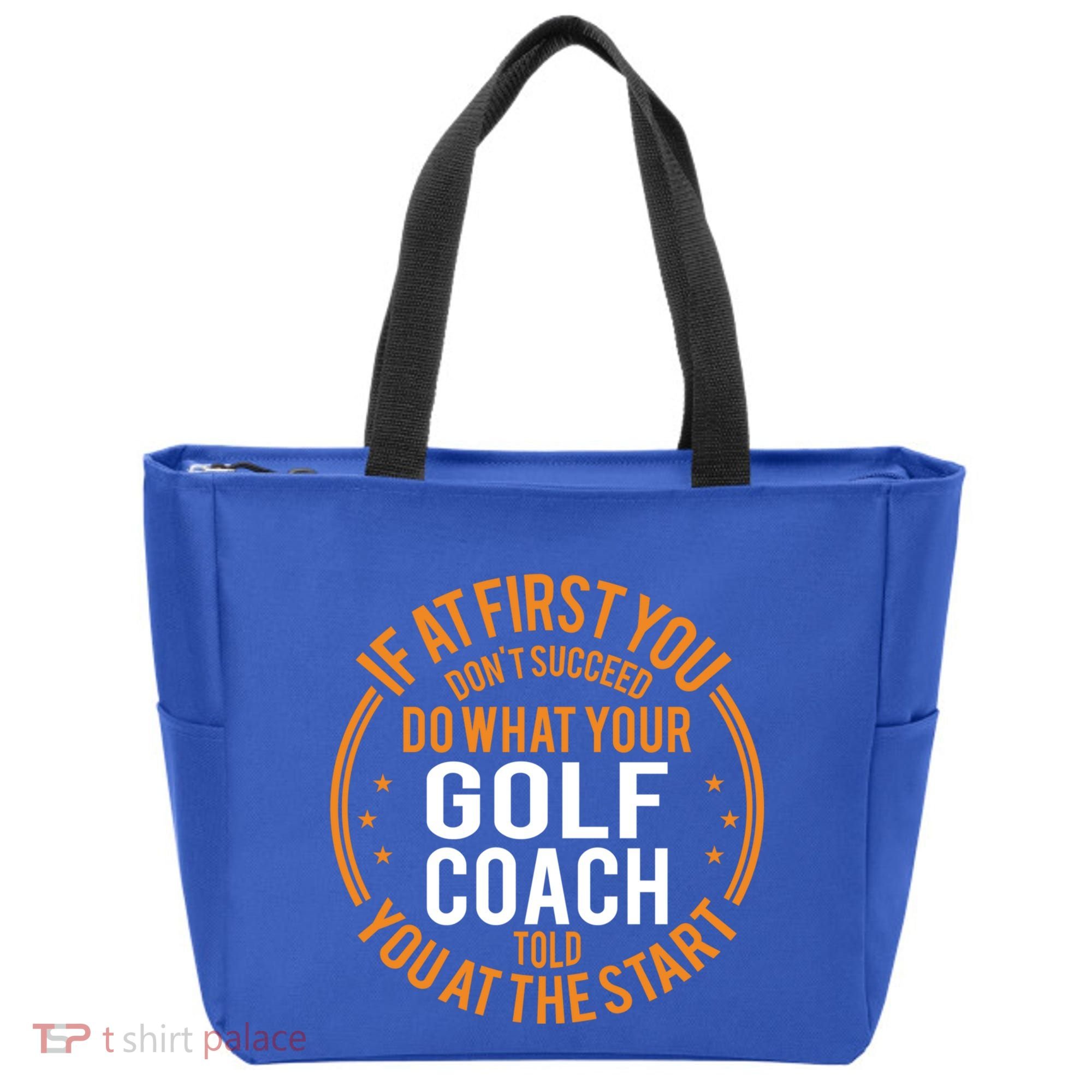 Funny Sport Instructor And Player Funny Golf Coach Gift Tote Bag
