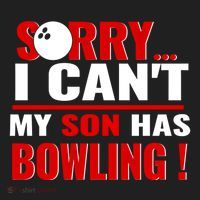 Funny Sorry I CanT My Son Has Bowling For Bowling Mom Dad Gift Women's Sweatshirt thumb 2