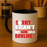 Funny Sorry I CanT My Son Has Bowling For Bowling Mom Dad Gift Coffee Mug thumb 4