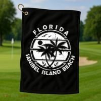 Florida Sanibel Island Beach Golf Towel thumb 1