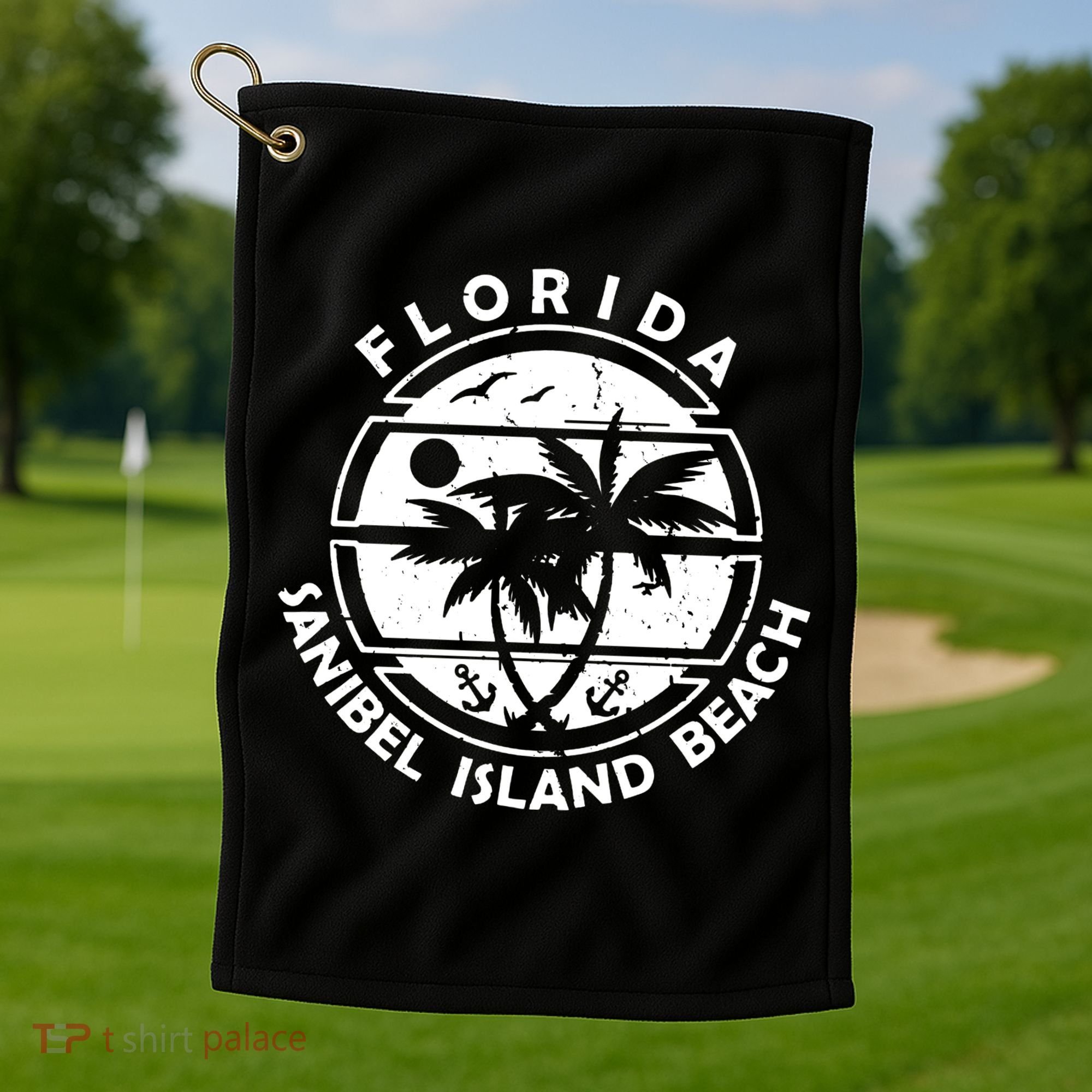Florida Sanibel Island Beach Golf Towel