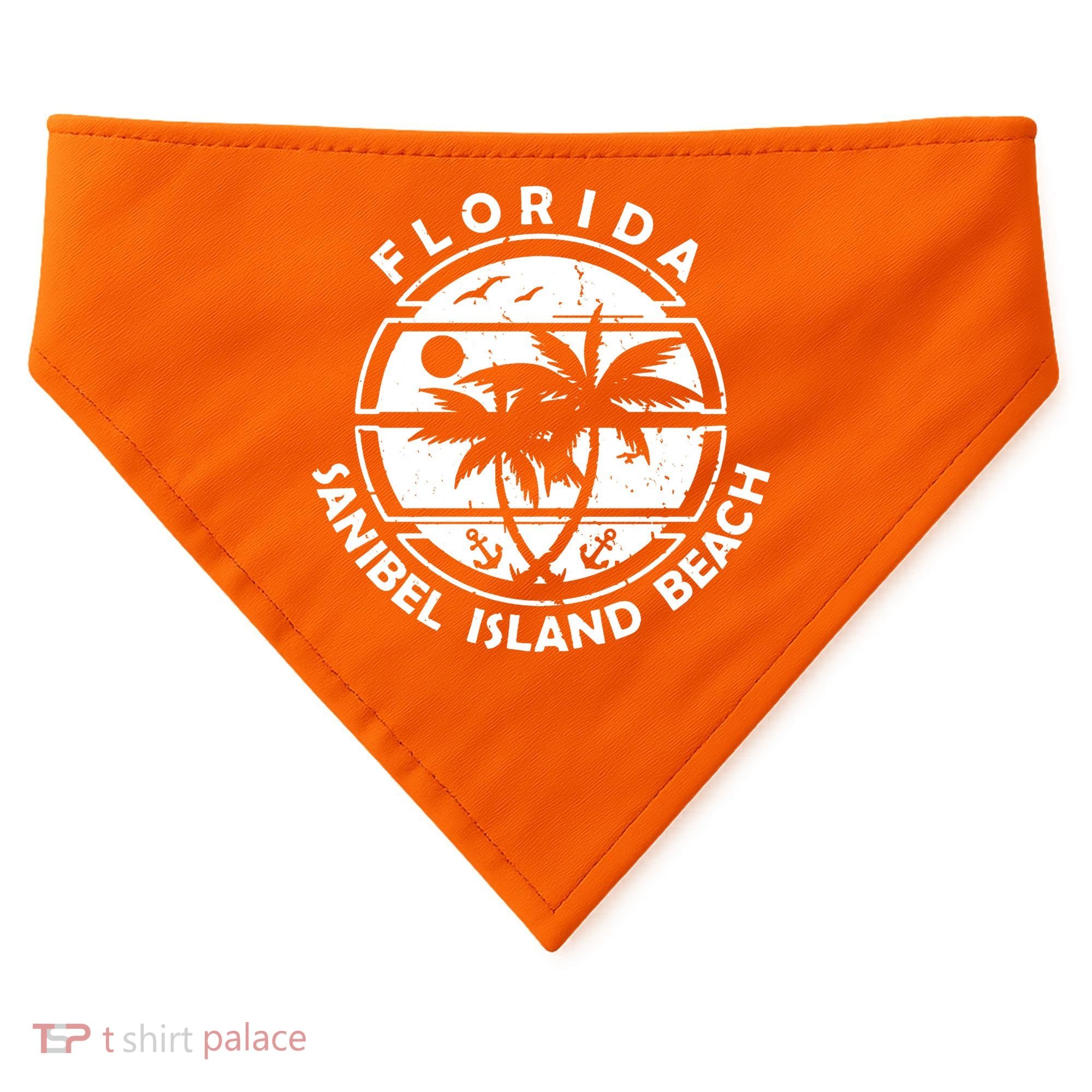 Florida Sanibel Island Beach USA-Made Doggie Bandana