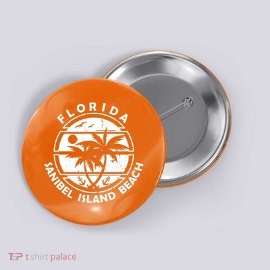 Florida Sanibel Island Beach Button