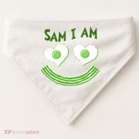 Funny Sam I Am Reading Fan Book Lover USA-Made Doggie Bandana thumb 0