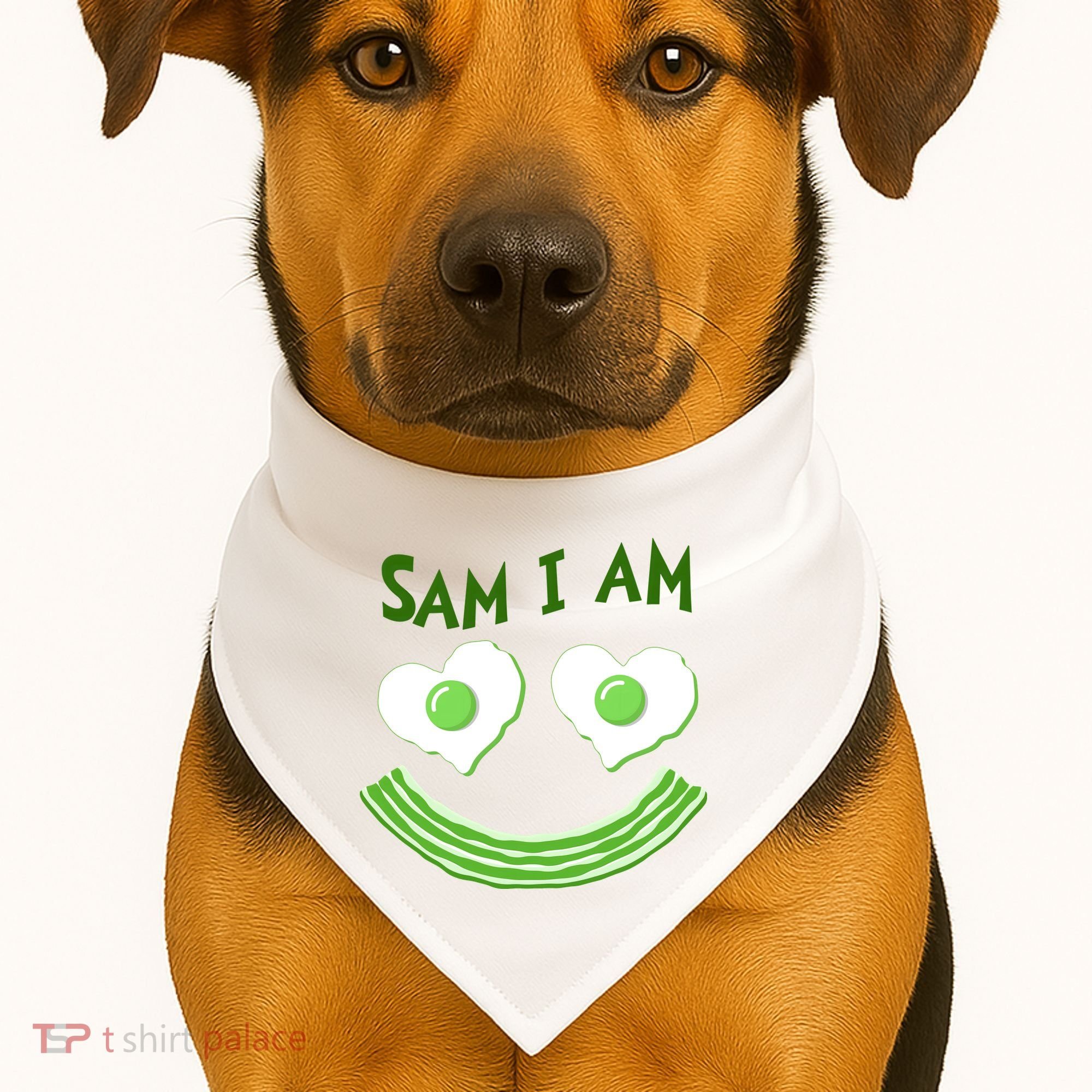 Funny Sam I Am Reading Fan Book Lover USA-Made Doggie Bandana