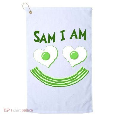 Funny Sam I Am Reading Fan Book Lover Golf Towel