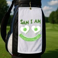 Funny Sam I Am Reading Fan Book Lover Golf Towel thumb 2