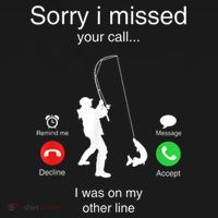 Funny Sorry I Missed Your Call Was On Other Line Men Fishing Sweatshirt thumb 3