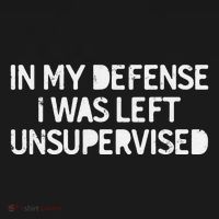 Funny Saying In My Defense I Was Left Unsupervised Women's T-Shirt thumb 6