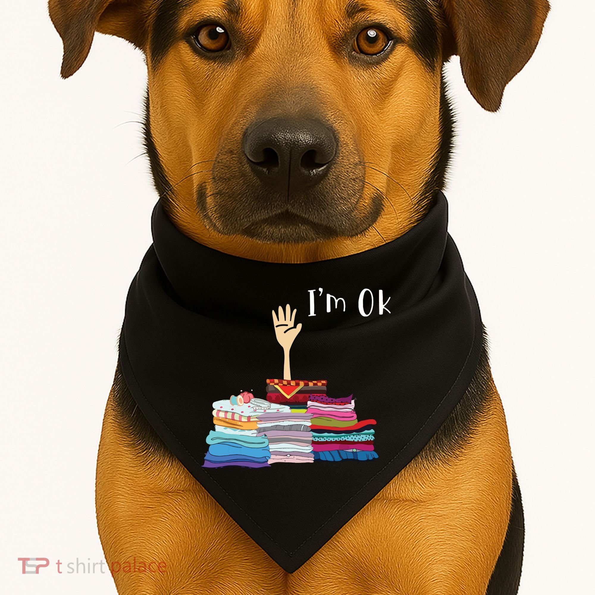 Funny Sewing Im Ok Hand Sewing Lovers Gift USA-Made Doggie Bandana