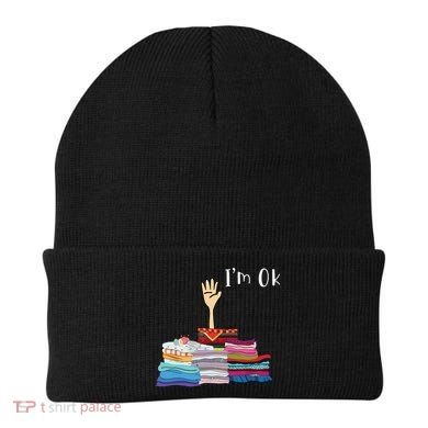 Funny Sewing Im Ok Hand Sewing Lovers Gift Beanie