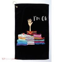 Funny Sewing Im Ok Hand Sewing Lovers Gift Golf Towel thumb 0