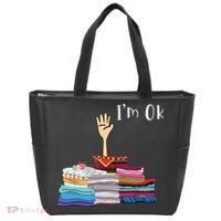Funny Sewing Im Ok Hand Sewing Lovers Gift Tote Bag thumb 0