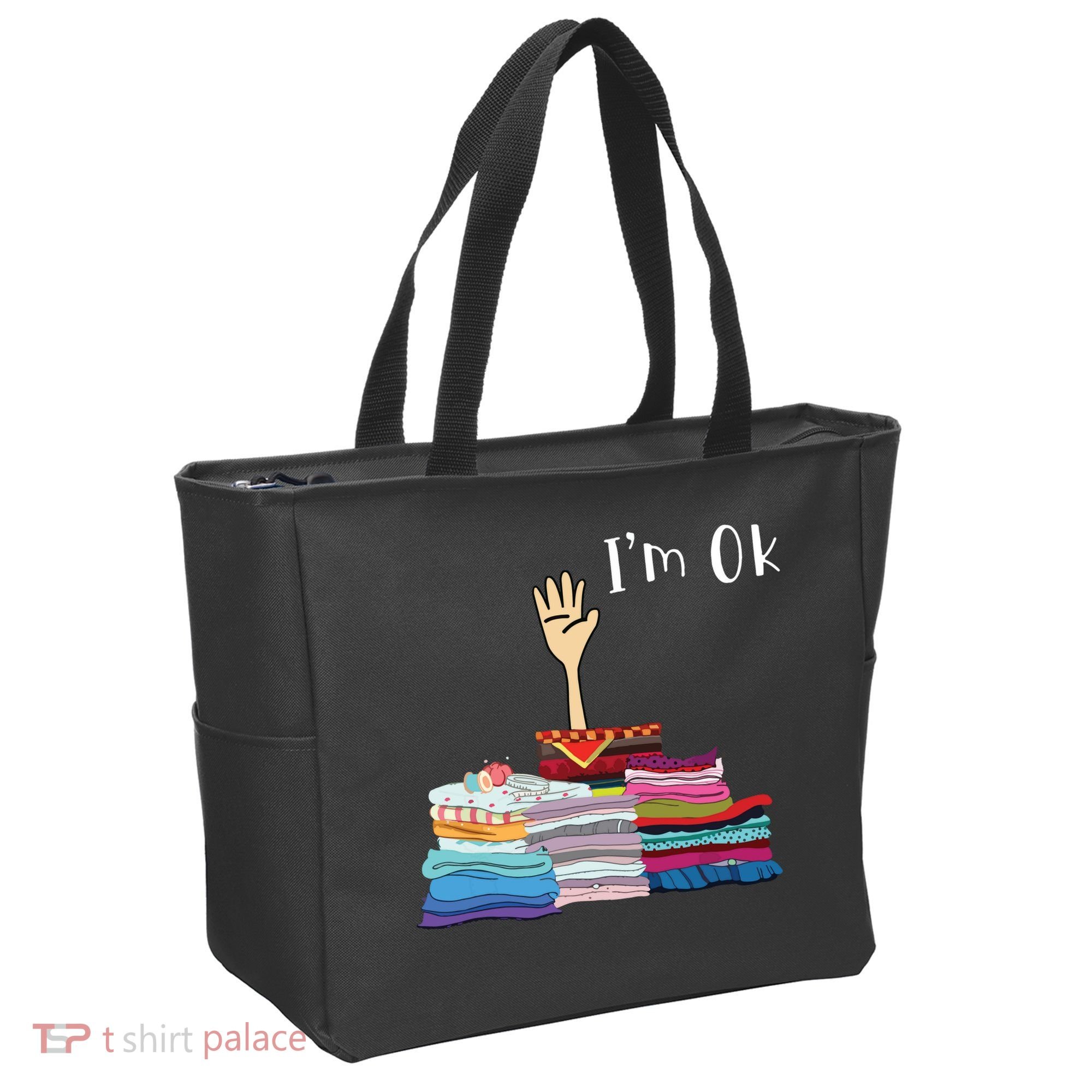 Funny Sewing Im Ok Hand Sewing Lovers Gift Tote Bag